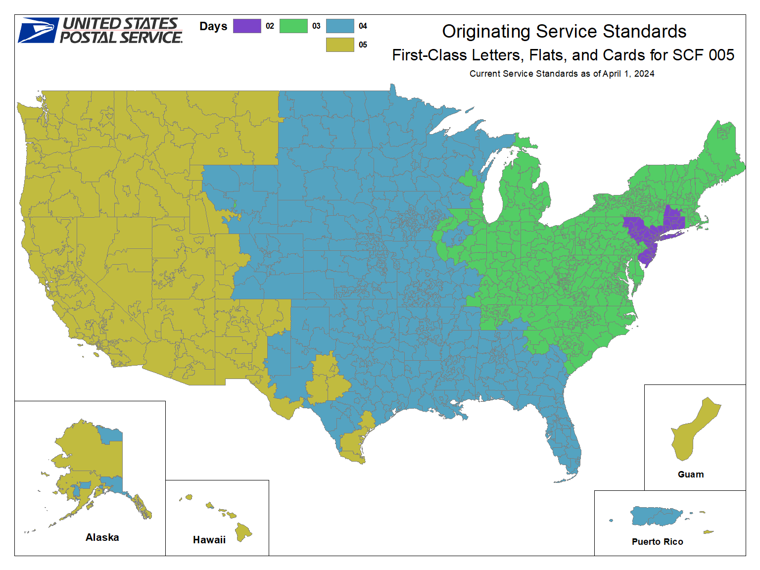 Service Standards Maps | PostalPro